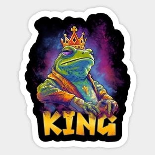 Frog Pepe King Sticker